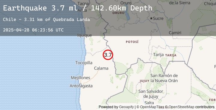 Map of ANTOFAGASTA, CHILE