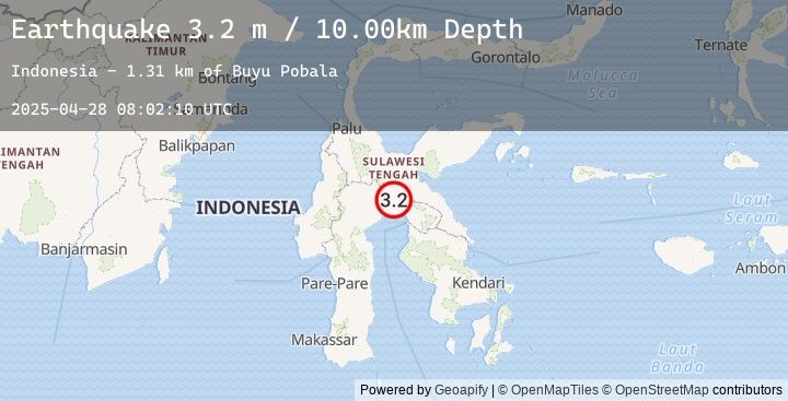 Map of SULAWESI, INDONESIA