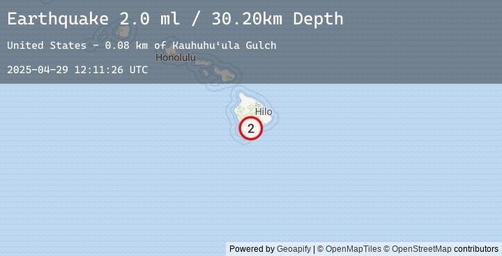 Map of ISLAND OF HAWAII, HAWAII