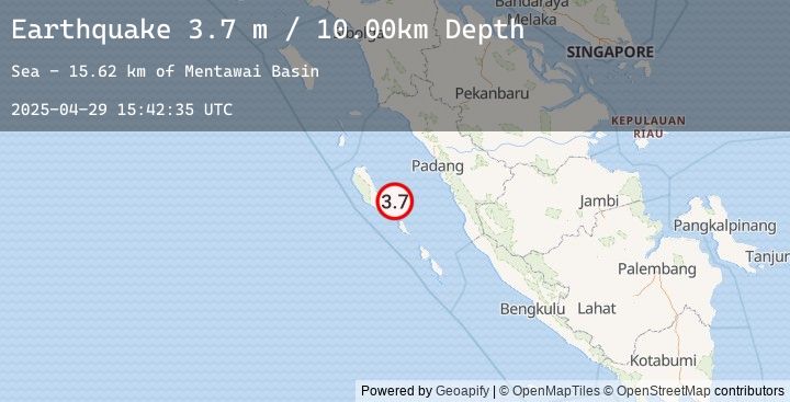 Map of KEP. MENTAWAI REGION, INDONESIA