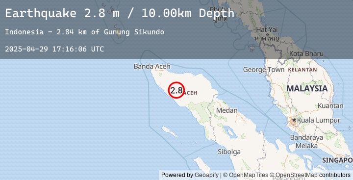 Map of NORTHERN SUMATRA, INDONESIA