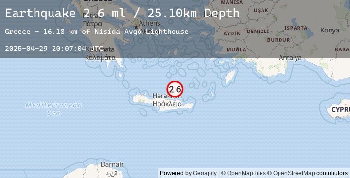 Map of CRETE, GREECE