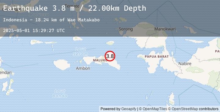 Map of CERAM SEA, INDONESIA