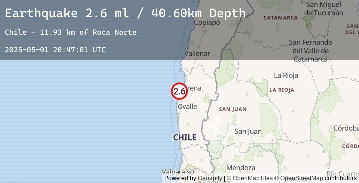 Map of OFFSHORE COQUIMBO, CHILE