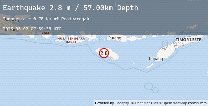 Map of SUMBA REGION, INDONESIA