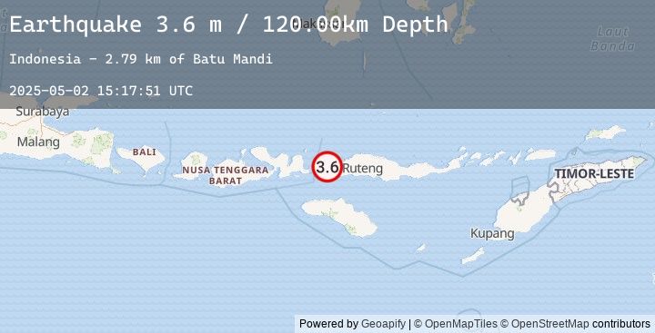 Map of FLORES REGION, INDONESIA