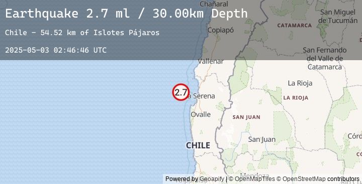 Map of OFFSHORE COQUIMBO, CHILE
