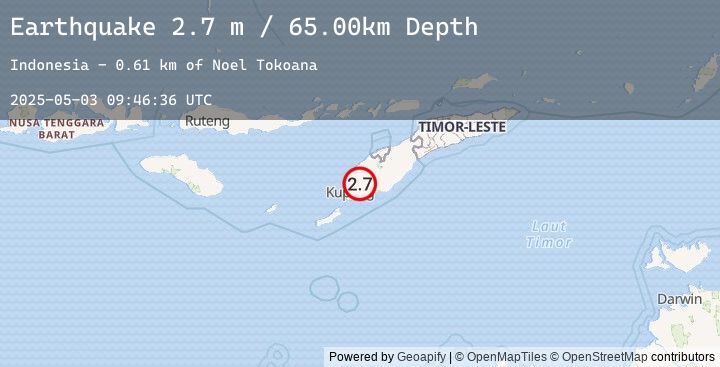 Map of TIMOR REGION, INDONESIA