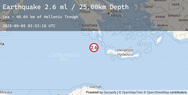 Map of CENTRAL MEDITERRANEAN SEA