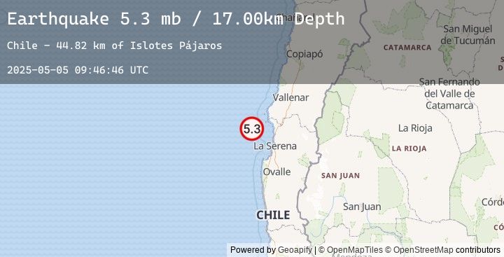 Map of OFFSHORE COQUIMBO, CHILE