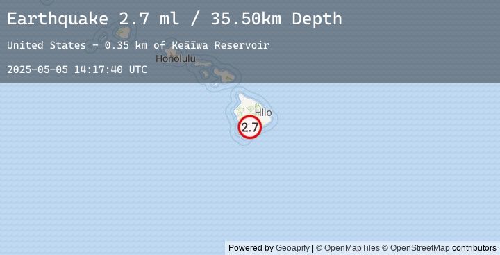 Map of ISLAND OF HAWAII, HAWAII