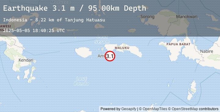 Map of SERAM, INDONESIA