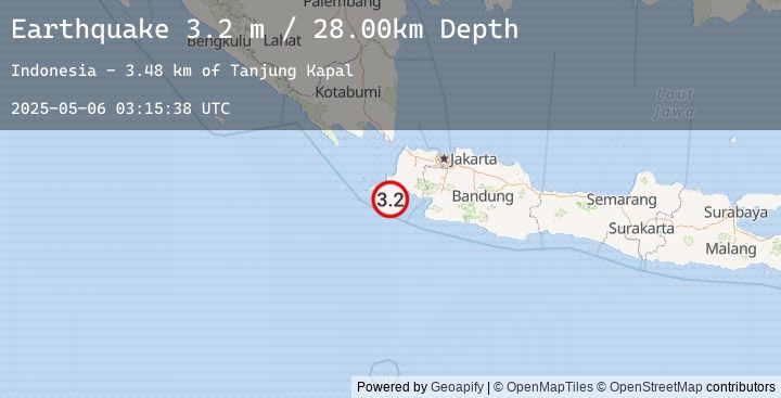 Map of SUNDA STRAIT, INDONESIA