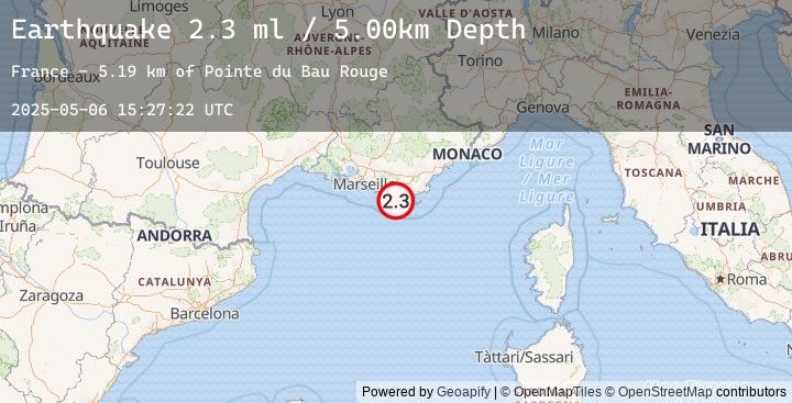 Map of NEAR SOUTH COAST OF FRANCE