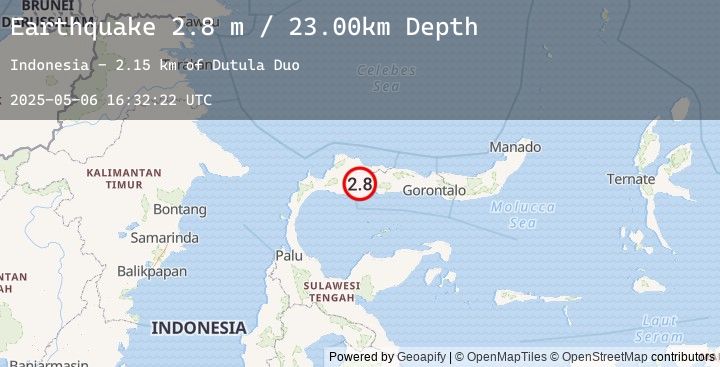 Map of MINAHASA, SULAWESI, INDONESIA