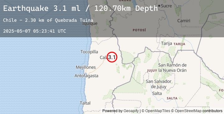 Map of ANTOFAGASTA, CHILE