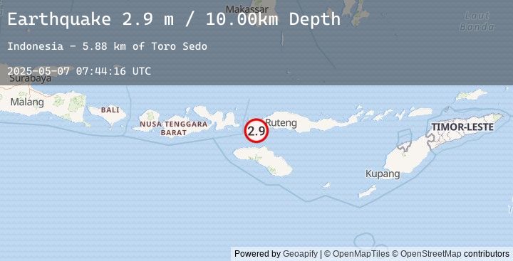 Map of FLORES REGION, INDONESIA
