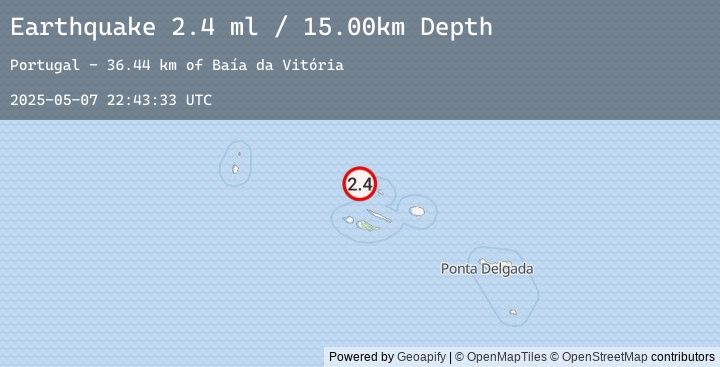 Map of AZORES ISLANDS, PORTUGAL