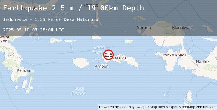 Map of CERAM SEA, INDONESIA