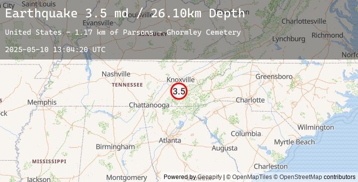 Map of EASTERN TENNESSEE