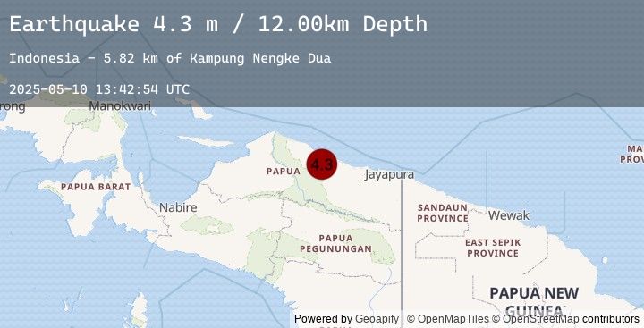 Map of NEAR N COAST OF PAPUA, INDONESIA