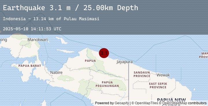 Map of NEAR N COAST OF PAPUA, INDONESIA