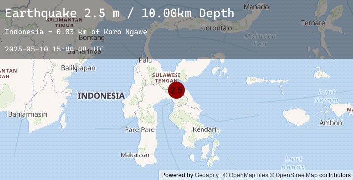 Map of SULAWESI, INDONESIA