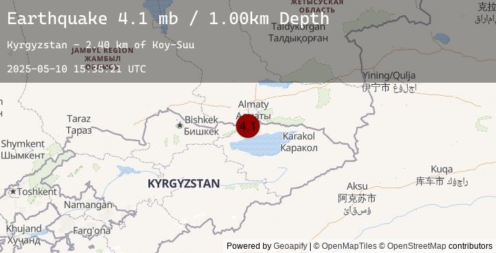 Map of KYRGYZSTAN