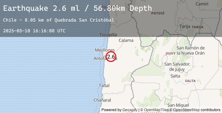 Map of ANTOFAGASTA, CHILE