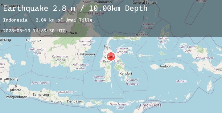 Map of SULAWESI, INDONESIA