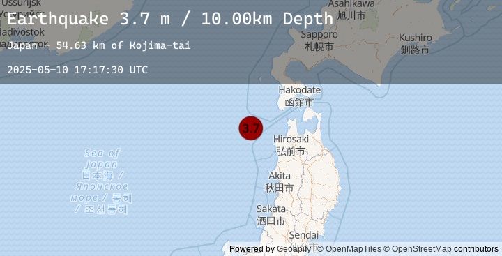 Map of HOKKAIDO, JAPAN REGION