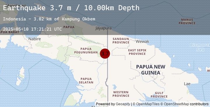 Map of PAPUA, INDONESIA