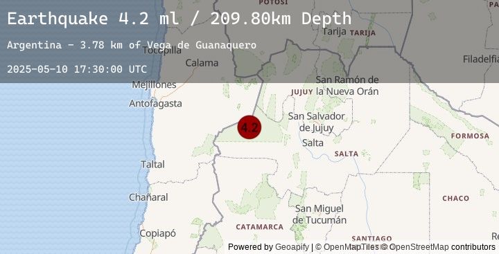 Map of SALTA, ARGENTINA