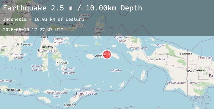 Map of SERAM, INDONESIA
