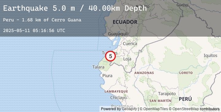 Map of PERU-ECUADOR BORDER REGION