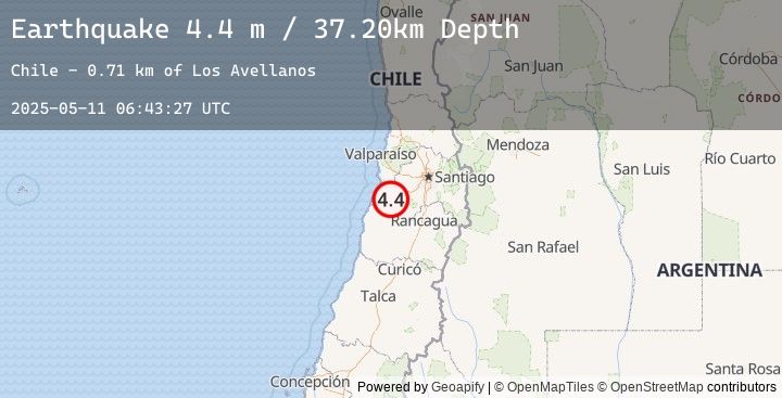 Map of REGION METROPOLITANA, CHILE