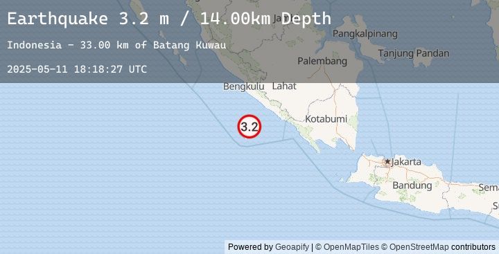 Map of SOUTHERN SUMATRA, INDONESIA