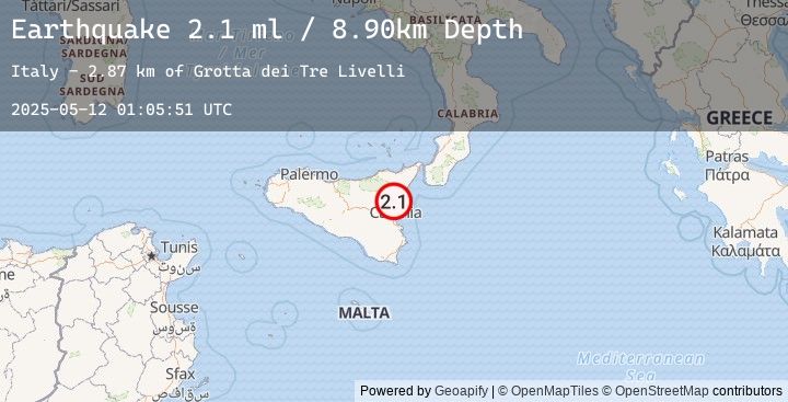Map of SICILY, ITALY