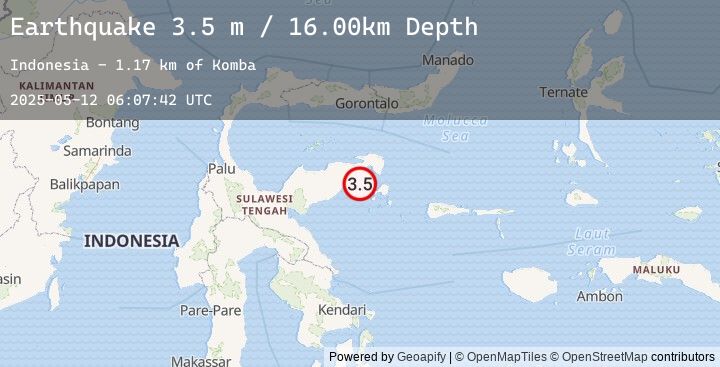 Map of SULAWESI, INDONESIA