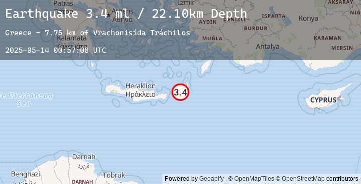 Map of CRETE, GREECE