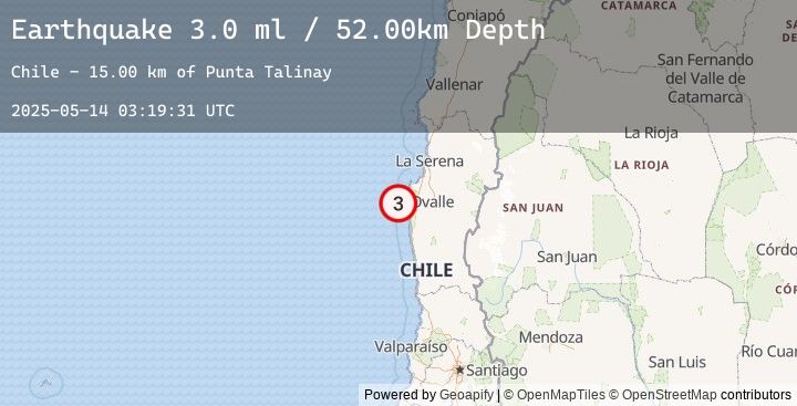 Map of OFFSHORE COQUIMBO, CHILE