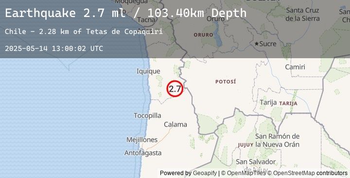 Map of TARAPACA, CHILE
