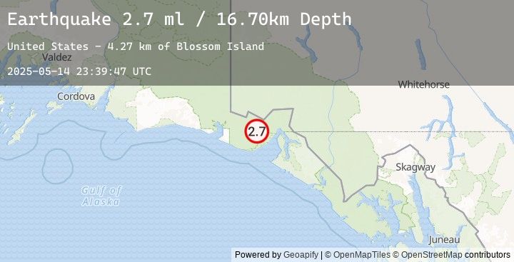Map of SOUTHERN YUKON TERRITORY, CANADA