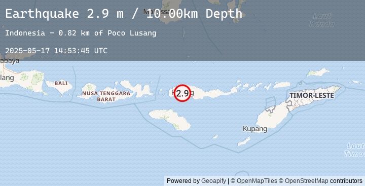 Map of FLORES REGION, INDONESIA