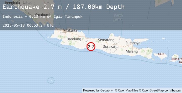 Map of JAVA, INDONESIA