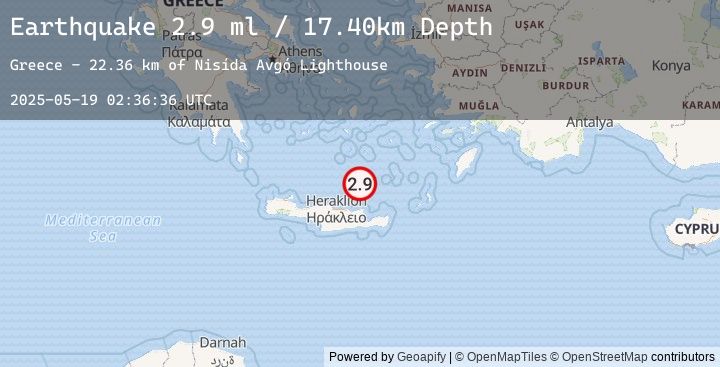 Map of CRETE, GREECE