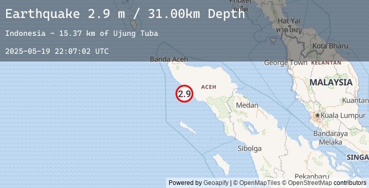 Map of NORTHERN SUMATRA, INDONESIA