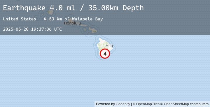 Map of ISLAND OF HAWAII, HAWAII