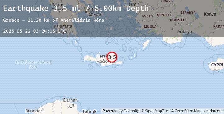 Map of CRETE, GREECE