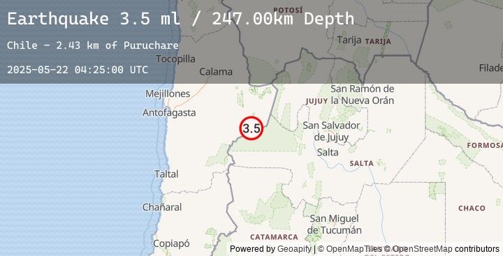 Map of ANTOFAGASTA, CHILE